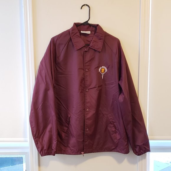 Vintage Ted Fletcher coaches jacket. Men's Large. Maroon. "Annual Invitational" - Picture 1 of 4